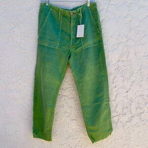 Mother shaker chop crop pants in Hedge Green 30